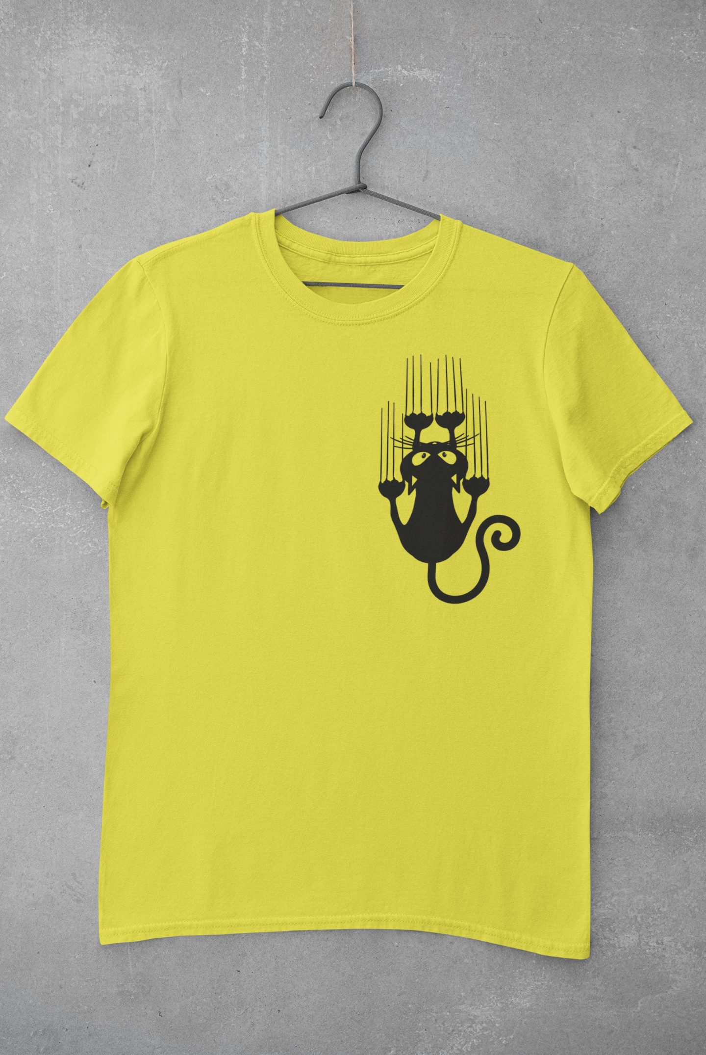Sliding Cat Mens Half Sleeves T-shirt- FunkyTeesClub