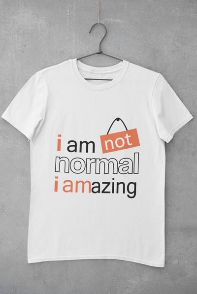 Not Normal Mens Half Sleeves T-shirt- FunkyTeesClub