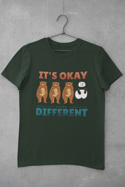 Its Okay To be Different Women Half Sleeves T-shirt- FunkyTeesClub
