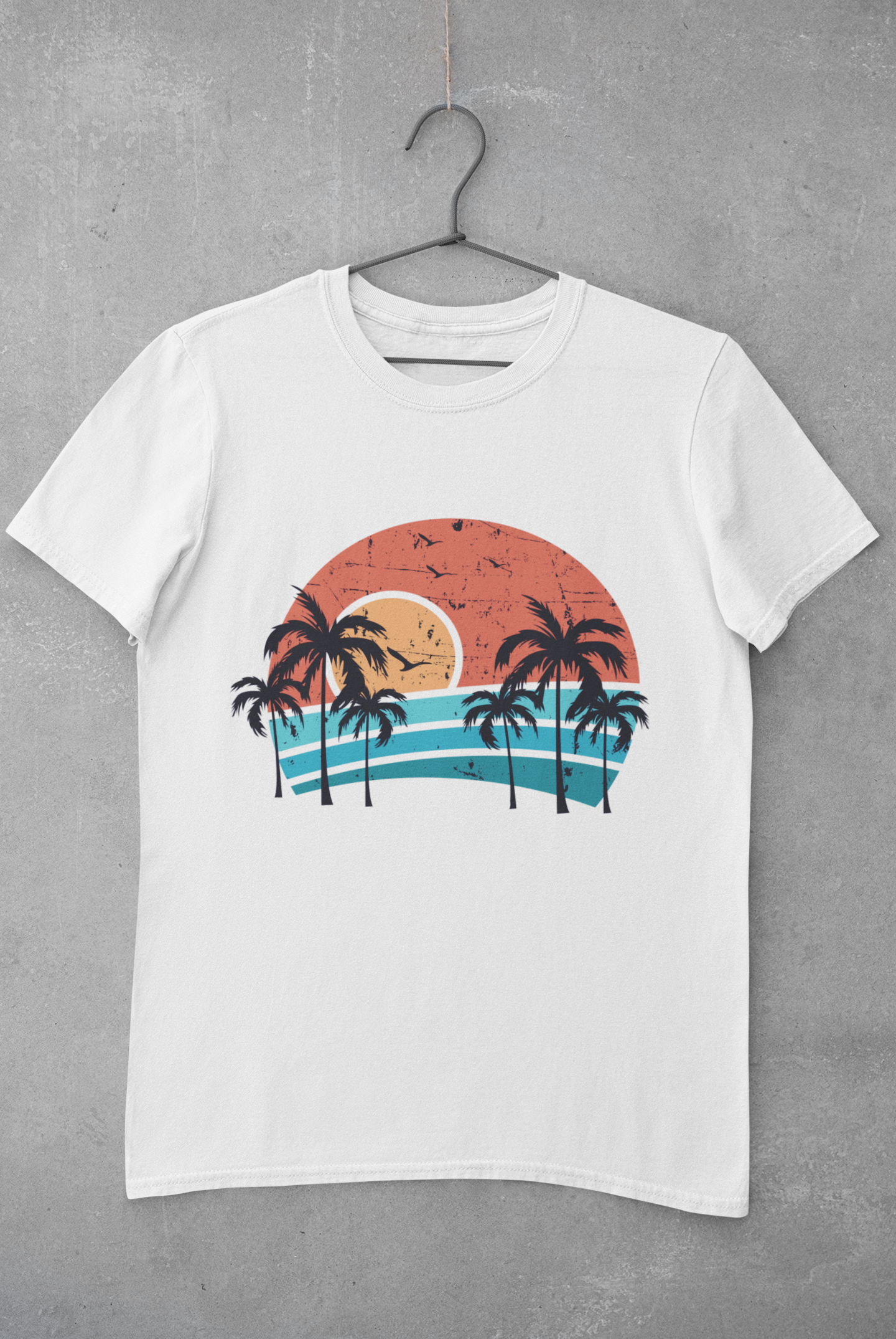 Sunset Mens Half Sleeves T-shirt- FunkyTeesClub