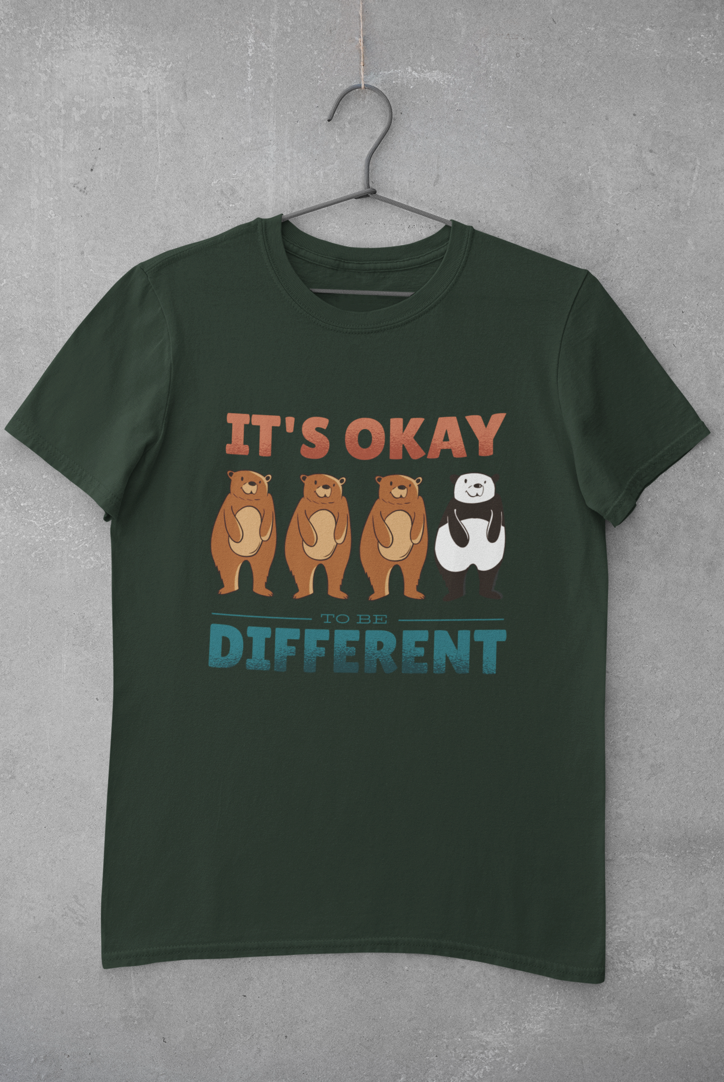 Its Okay To Be Different Mens Half Sleeves T-shirt- FunkyTeesClub