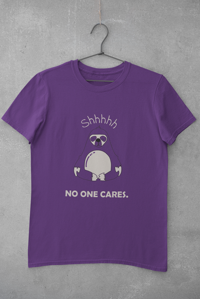 No One Cares Mens Half Sleeves T-shirt- FunkyTeesClub