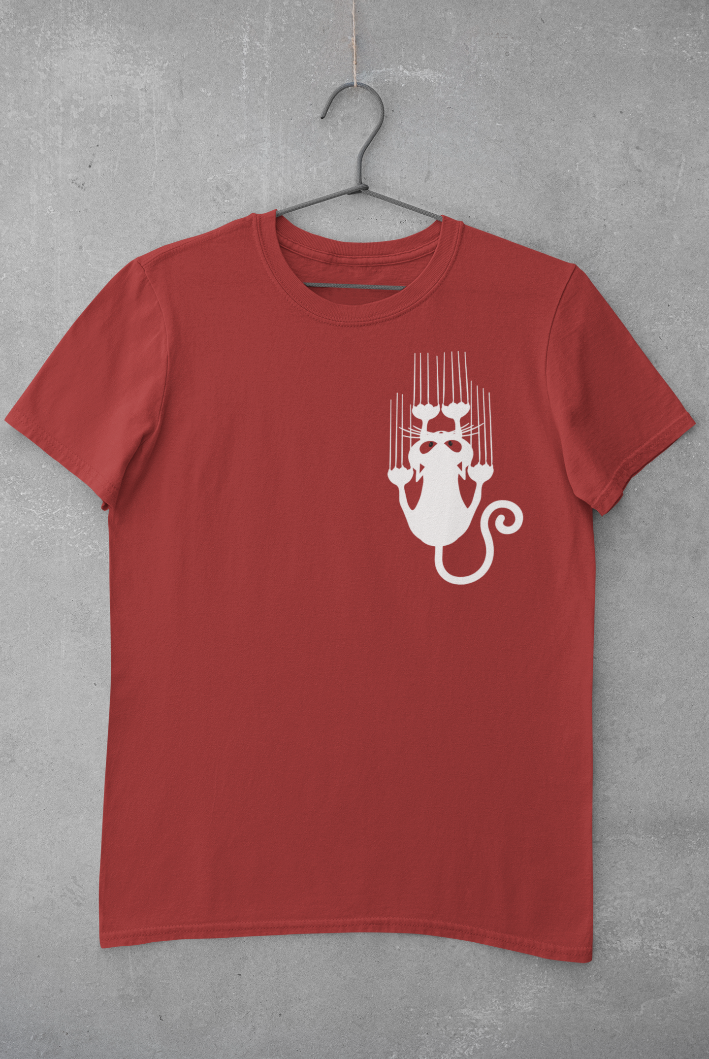 Sliding Cat Mens Half Sleeves T-shirt- FunkyTeesClub