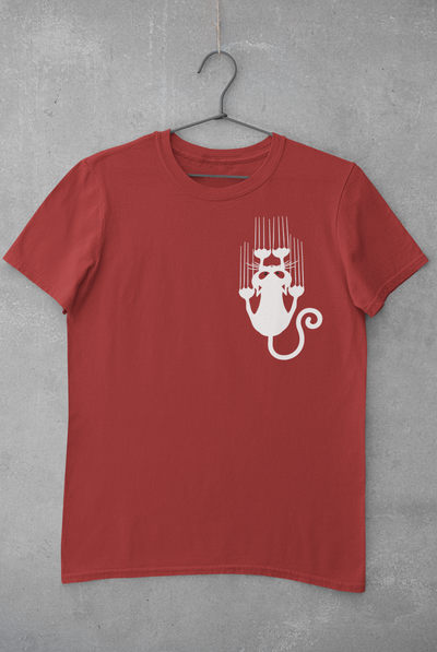 Sliding Cat Women Half Sleeves T-shirt- FunkyTeesClub