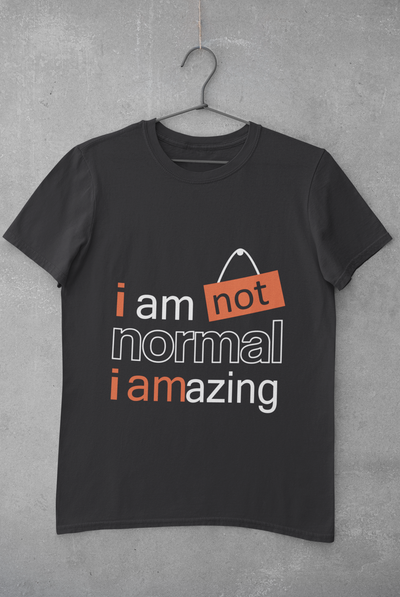 Not Normal Mens Half Sleeves T-shirt- FunkyTeesClub