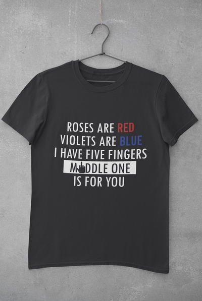 Middle One Women Half Sleeves T-shirt- FunkyTeesClub