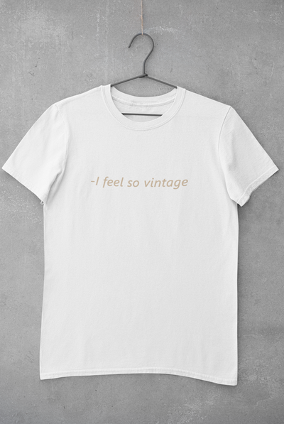I feel Vintage Minimal Women Half Sleeves T-shirt- FunkyTeesClub