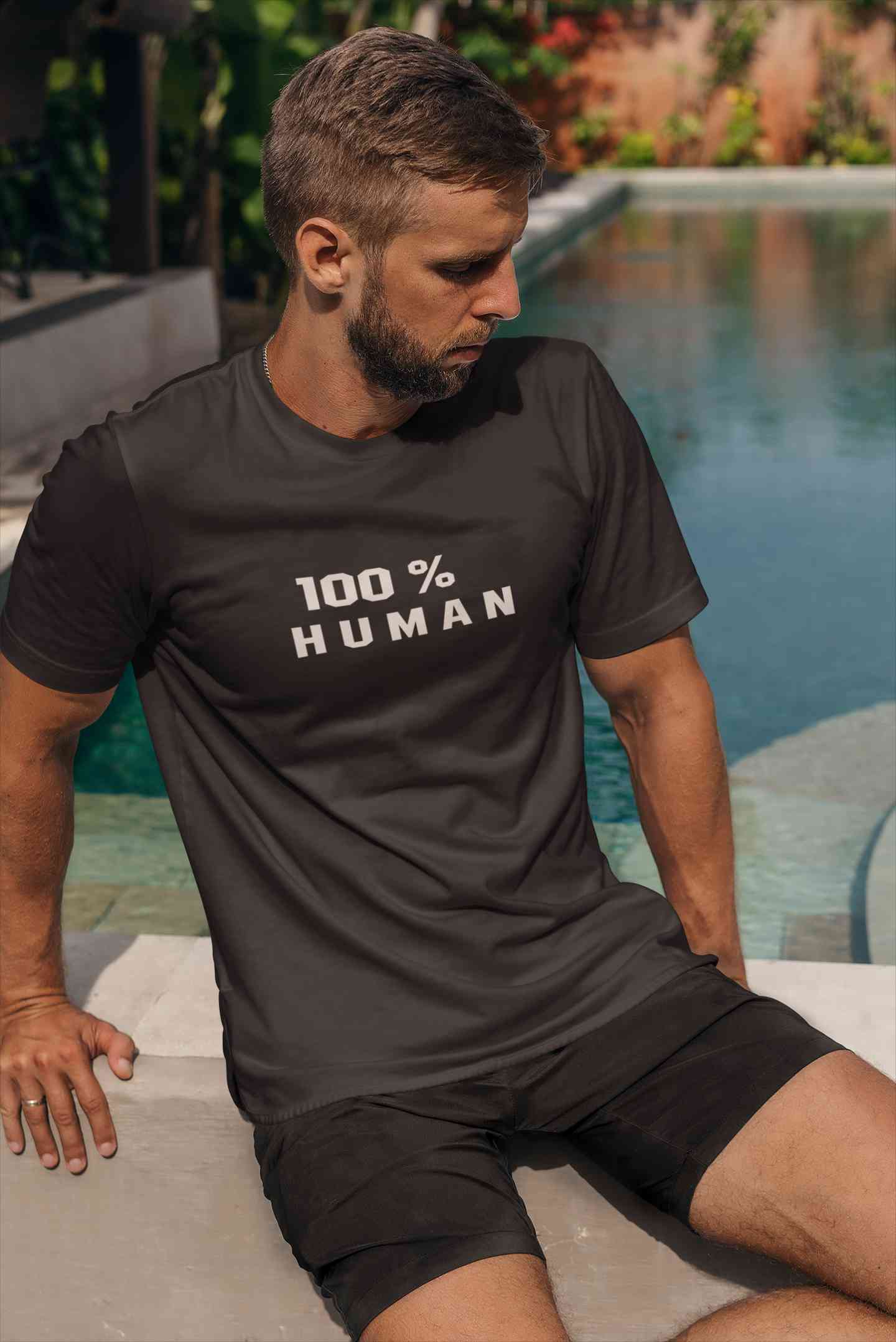 100 Percent Human Minimals Mens Half Sleeves T-shirt- FunkyTeesClub