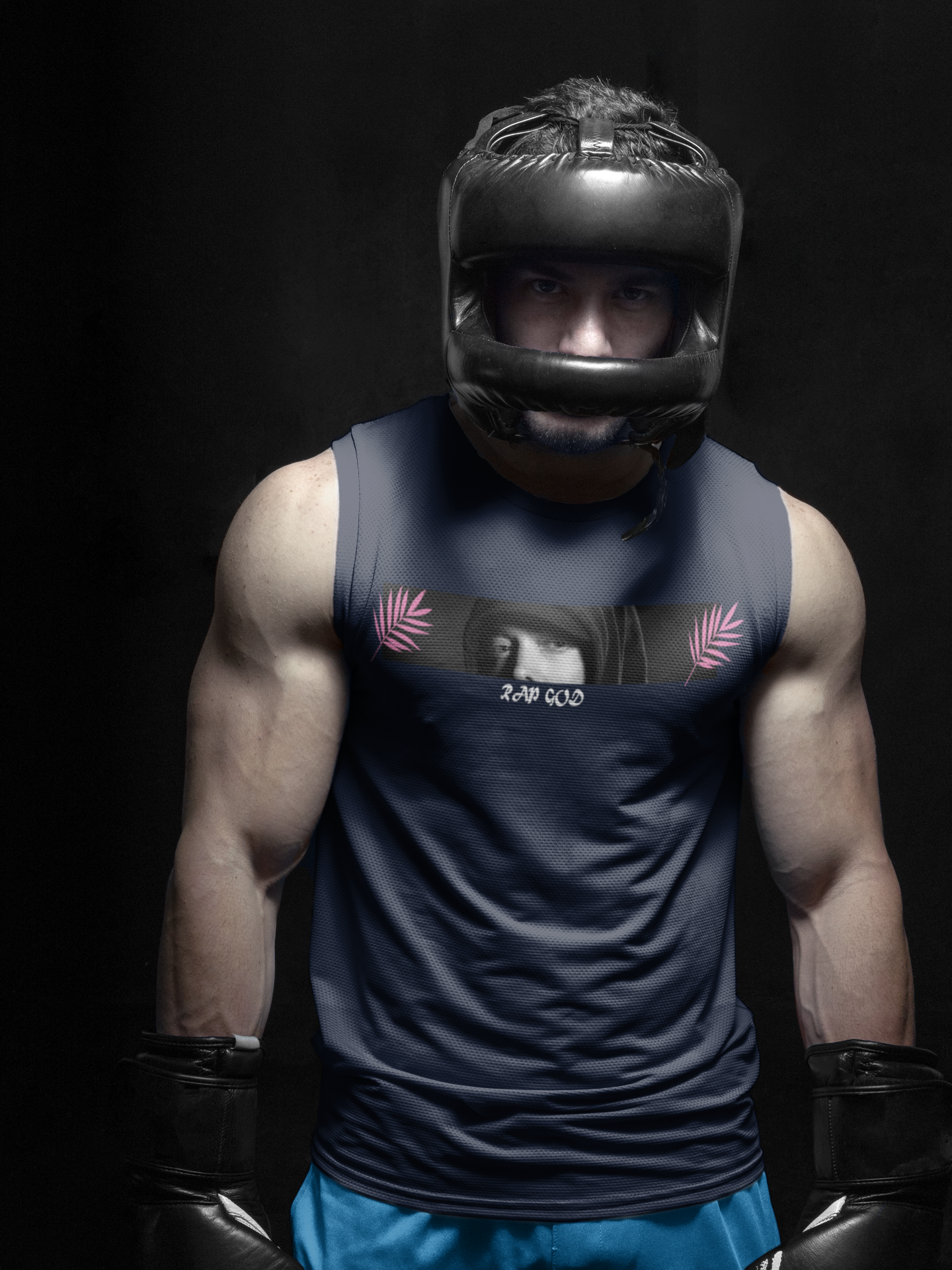 Rap God Minimal Men Gym Vest-FunkyTeesClub
