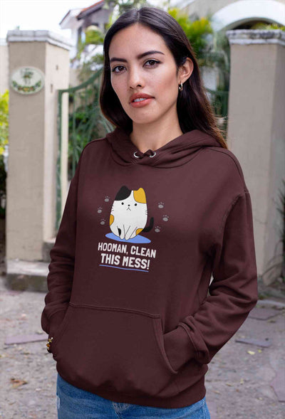 Human Clean This Mess Funny Hoodies for Women-FunkyTeesClub