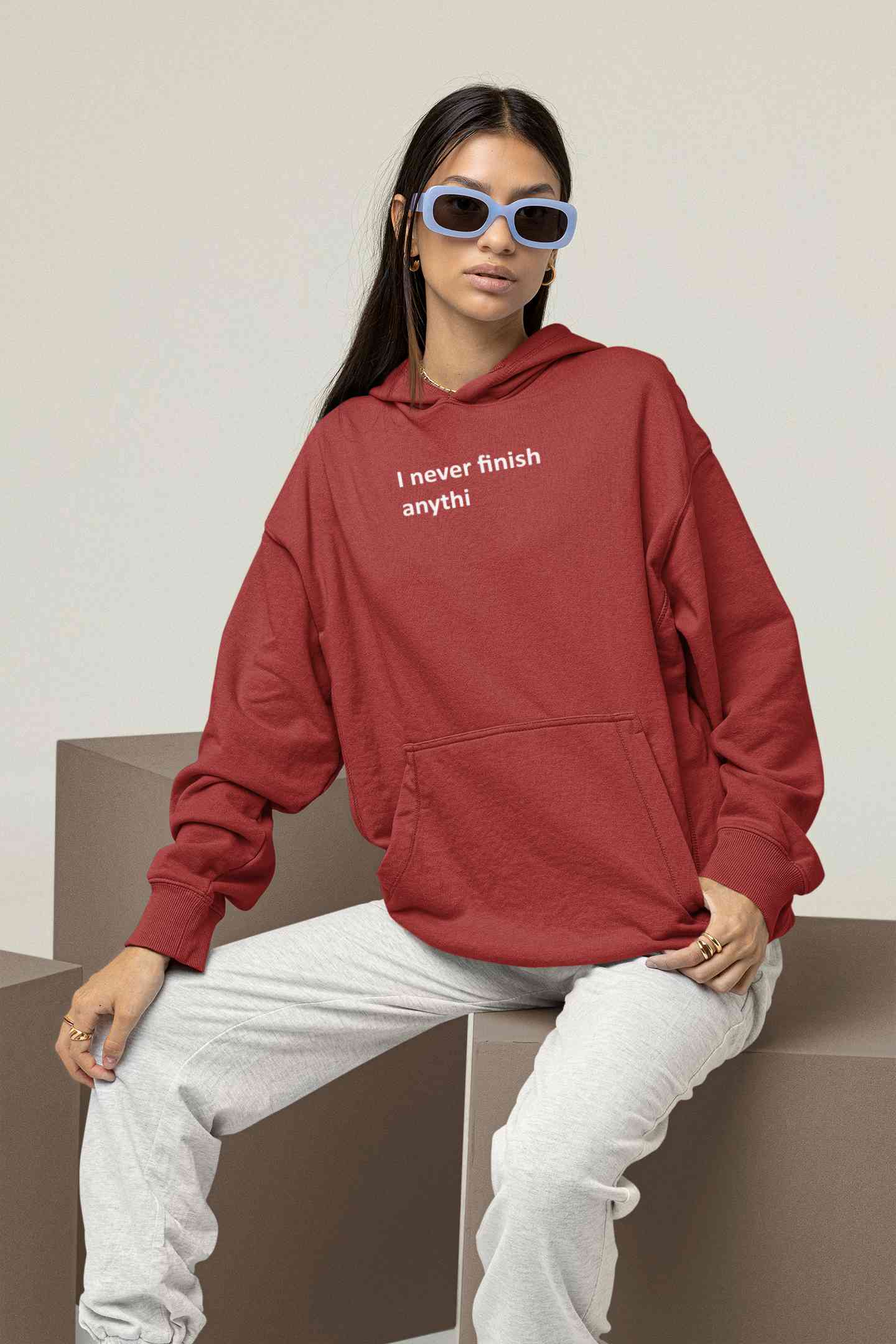 Never Finish Hoodies for Women-FunkyTeesClub