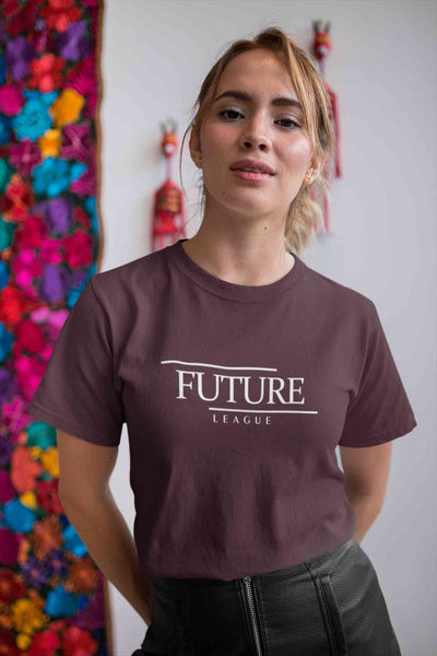 Future League Typography Women Half Sleeves T-shirt- FunkyTeesClub
