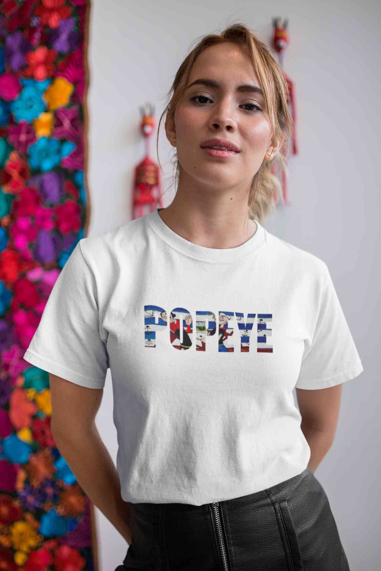 Popeye Women Half Sleeves T-shirt- FunkyTeesClub