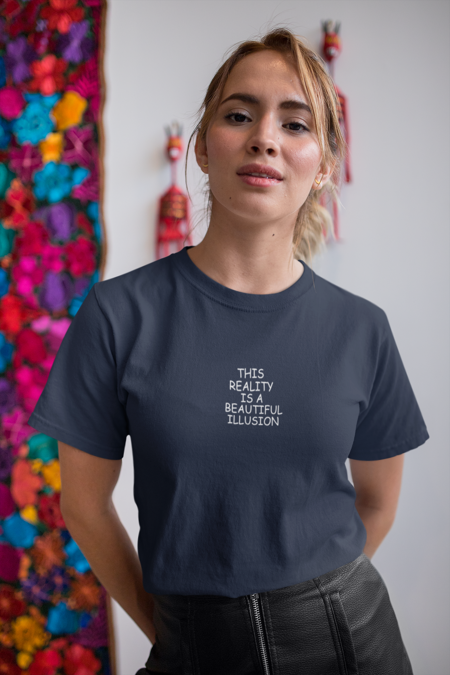 This Reality Is A Beautiful Illusion Women Half Sleeves T-shirt- FunkyTeesClub