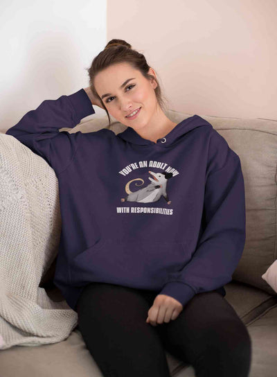 You Are An Adult Now With Responsibilities Funny Hoodies for Women-FunkyTeesClub