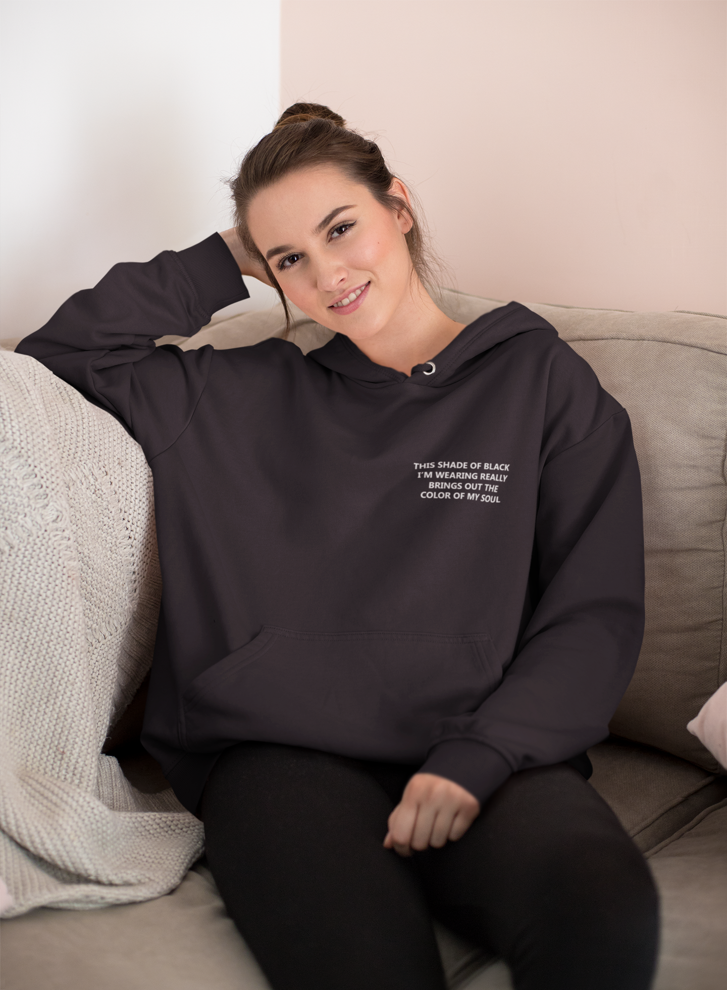 This Shade Of Black I Am Wearing Hoodies for Women-FunkyTeesClub