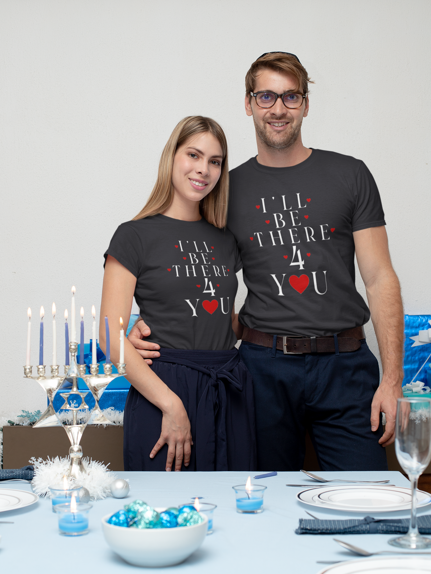 I Will Be There For U Couple Half Sleeves T-Shirts -FunkyTeesClub