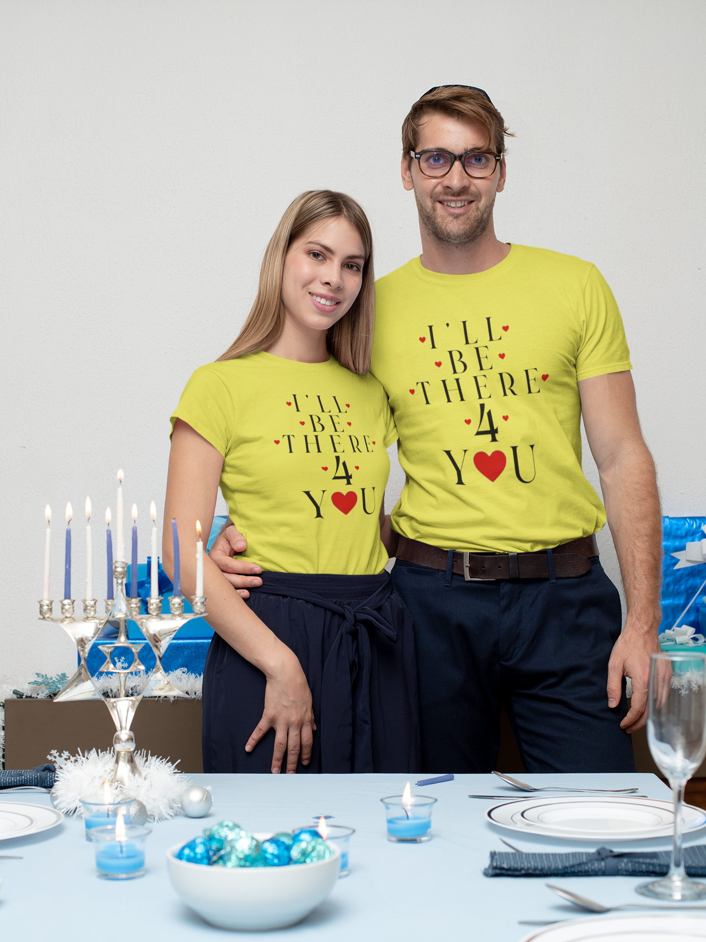 I Will Be There For U Couple Half Sleeves T-Shirts -FunkyTeesClub