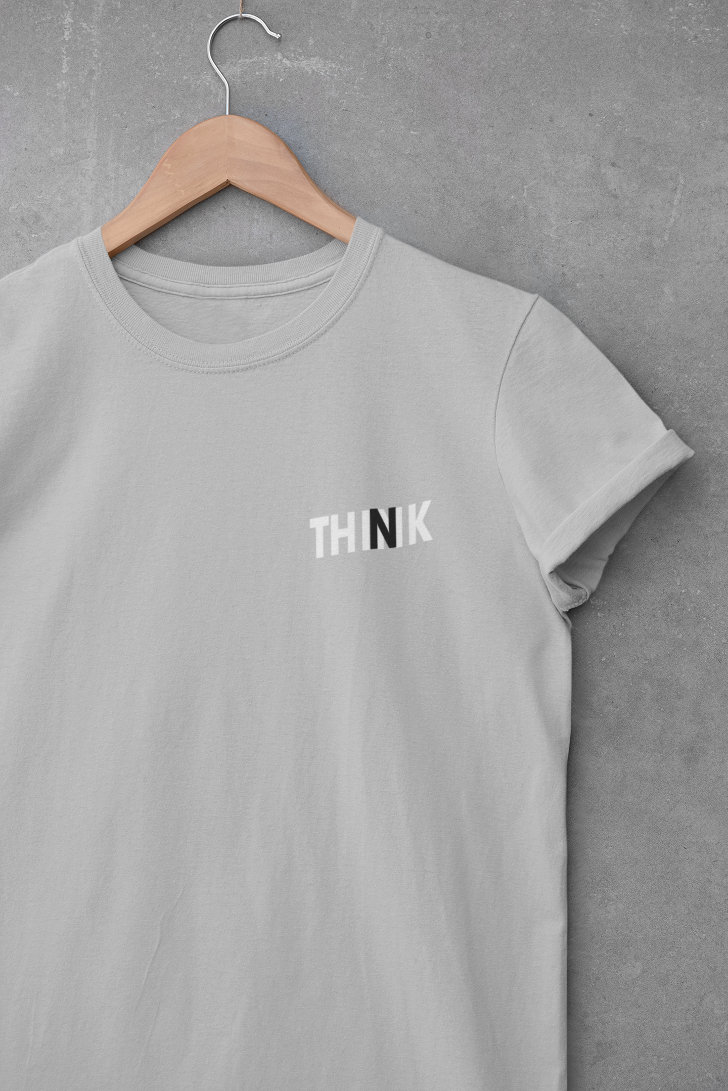 Think Minimal Mens Half Sleeves T-shirt- FunkyTeesClub