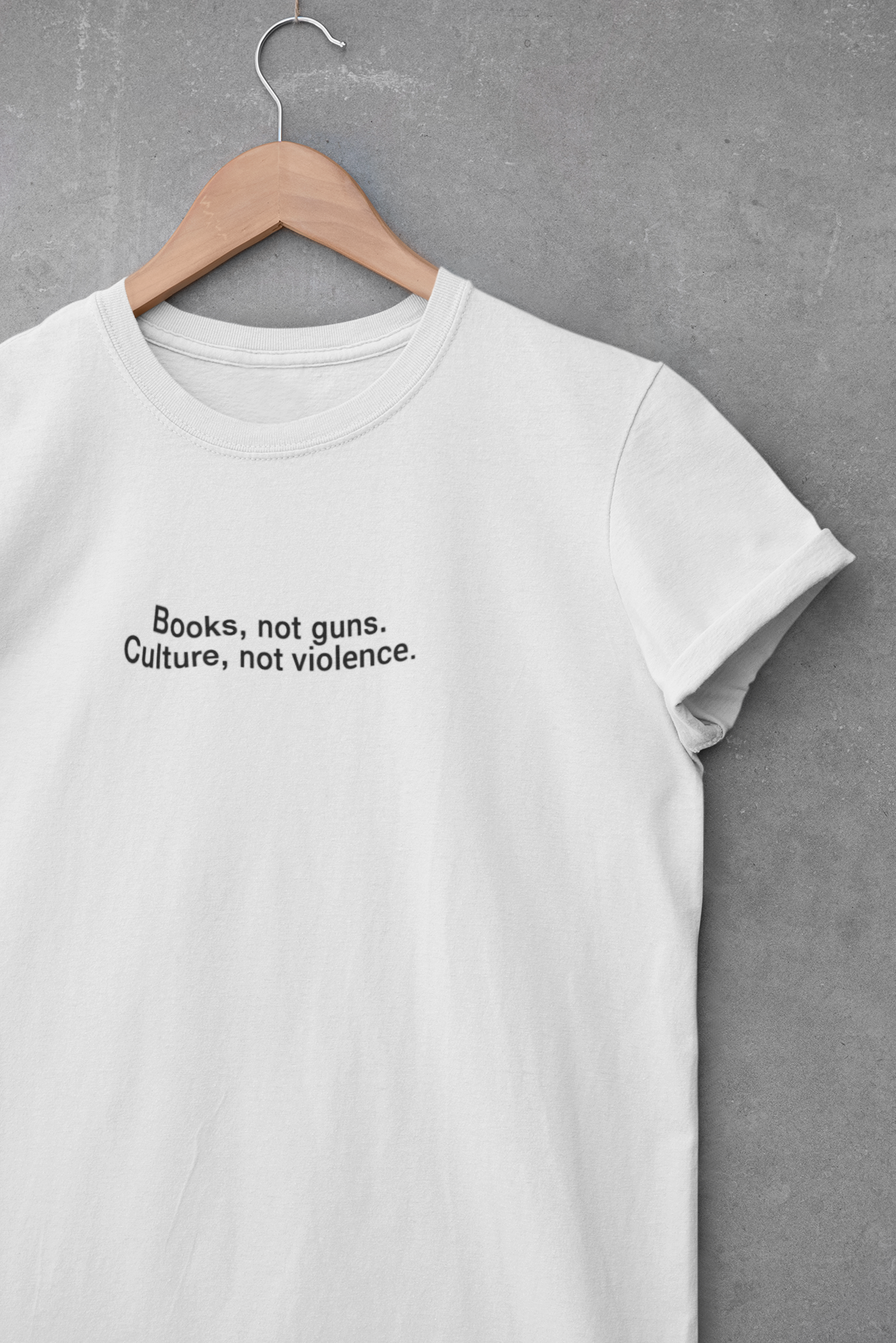 Books Not Guns Minimal Women Half Sleeves T-shirt- FunkyTeesClub
