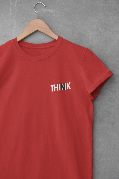 Think Minimal Mens Half Sleeves T-shirt- FunkyTeesClub