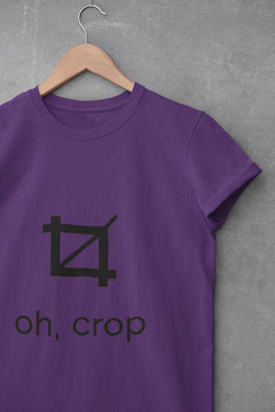 Oh Crop Mens Half Sleeves T-shirt- FunkyTeesClub