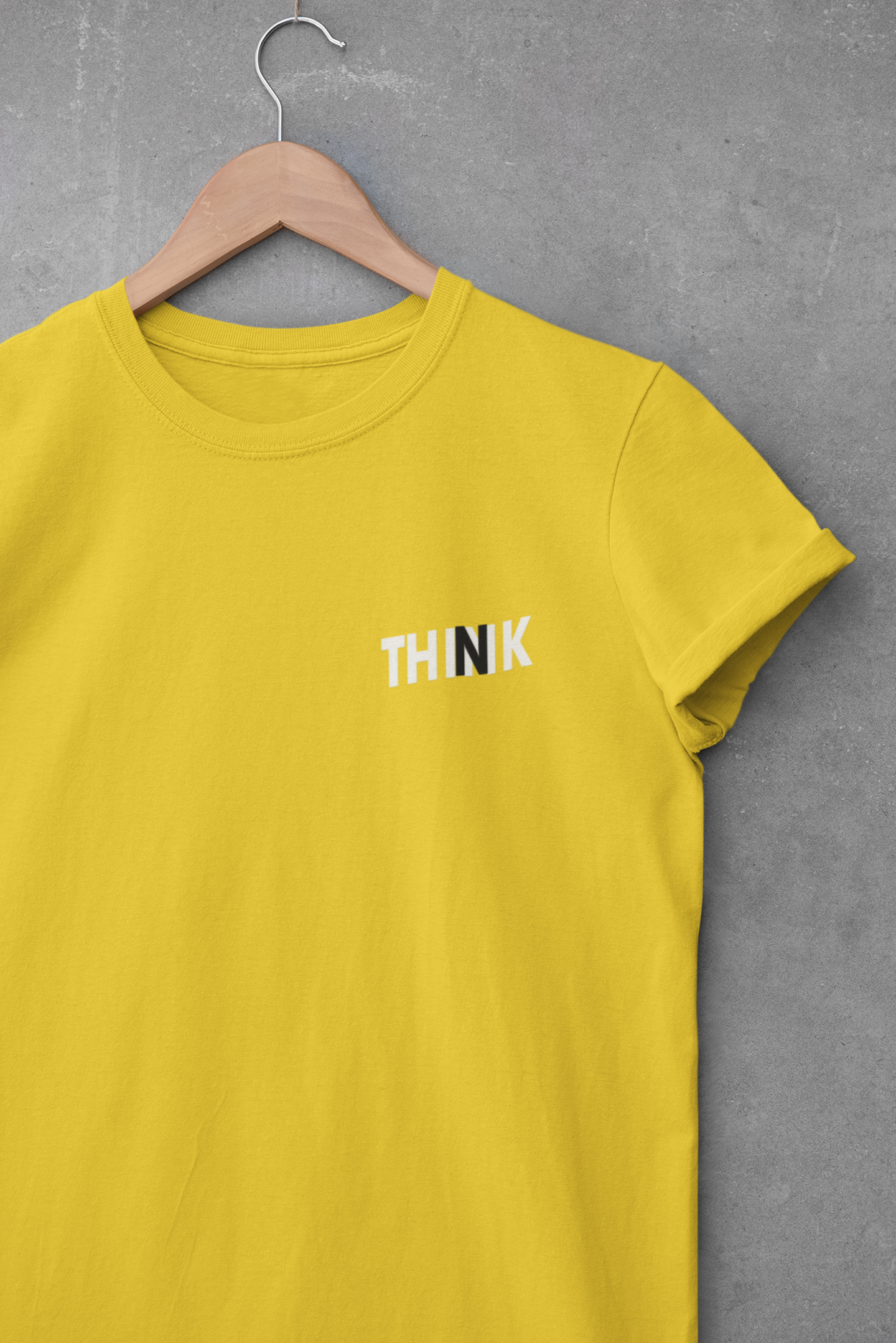 Think Minimal Mens Half Sleeves T-shirt- FunkyTeesClub
