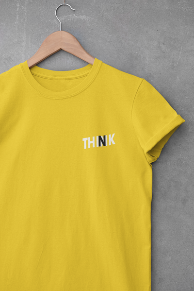 Think Minimal Mens Half Sleeves T-shirt- FunkyTeesClub