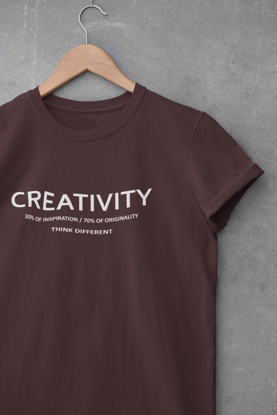 Creativity Quotes Mens Half Sleeves T-shirt- FunkyTeesClub