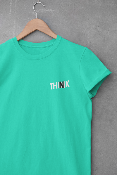 Think Minimal Mens Half Sleeves T-shirt- FunkyTeesClub