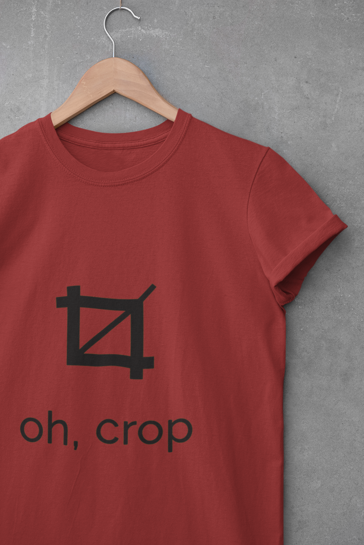 Oh Crop Mens Half Sleeves T-shirt- FunkyTeesClub