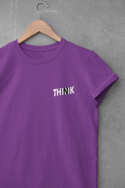 Think Minimal Mens Half Sleeves T-shirt- FunkyTeesClub
