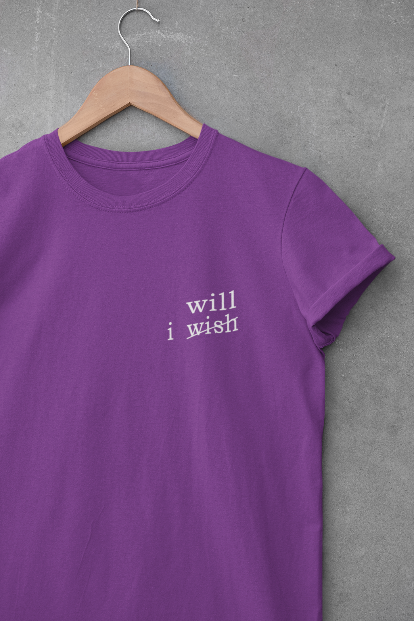 I wish I will Minimal Mens Half Sleeves T-shirt- FunkyTeesClub