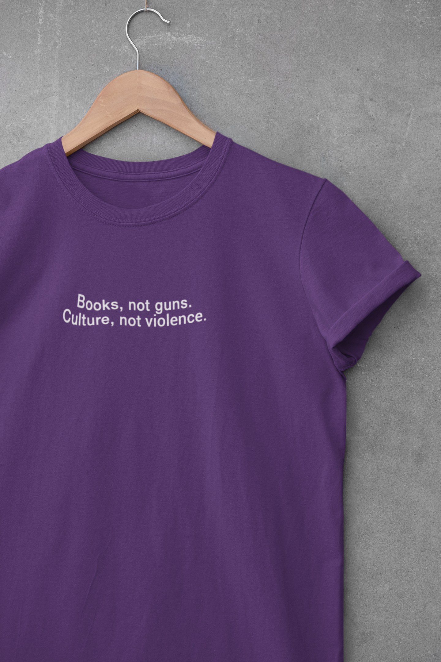 Books Not Guns Minimal Women Half Sleeves T-shirt- FunkyTeesClub