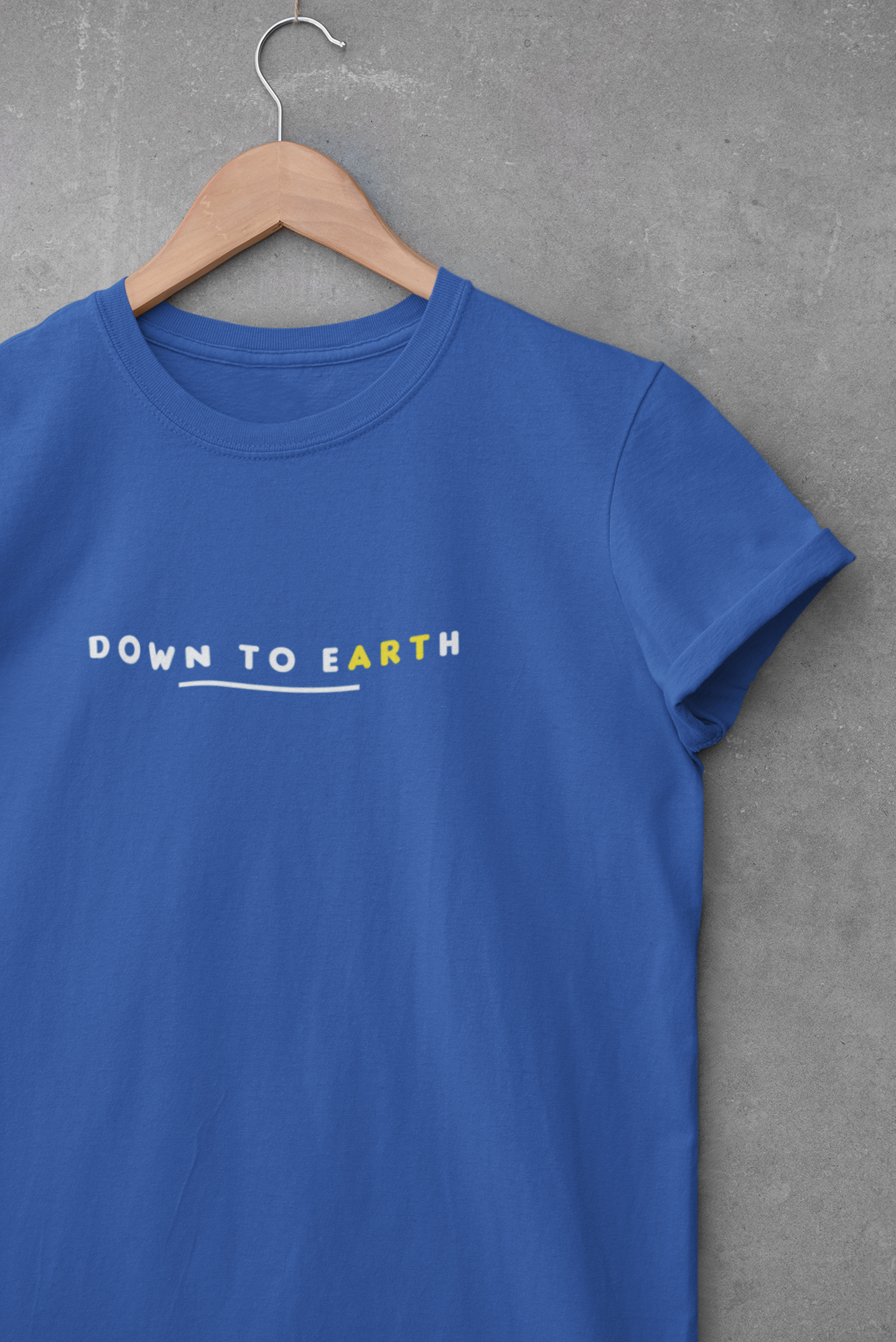 Down To Earth Quotes Mens Half Sleeves T-shirt- FunkyTeesClub