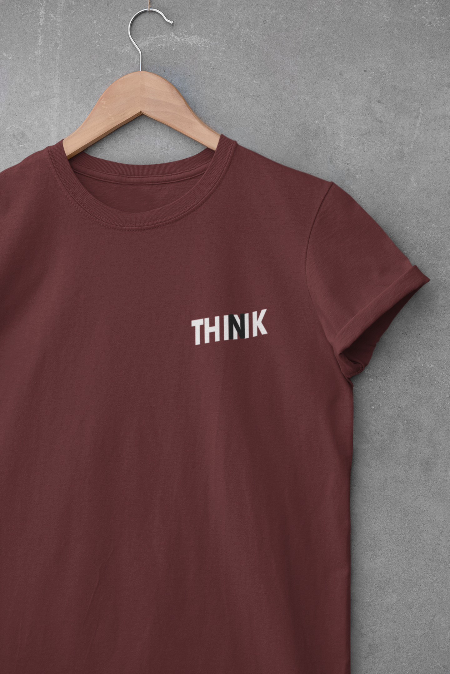 Think Minimal Mens Half Sleeves T-shirt- FunkyTeesClub