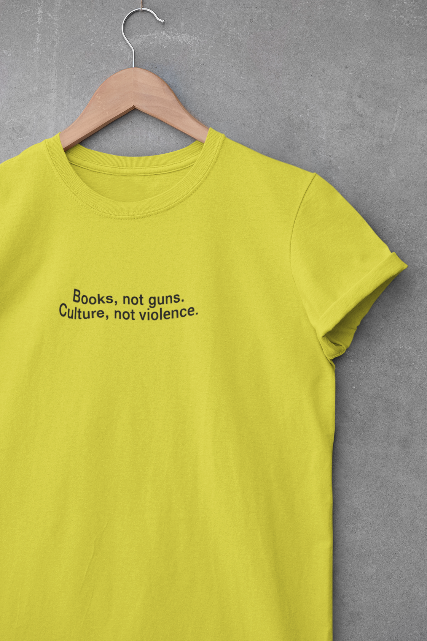Books Not Guns Minimal Mens Half Sleeves T-shirt- FunkyTeesClub