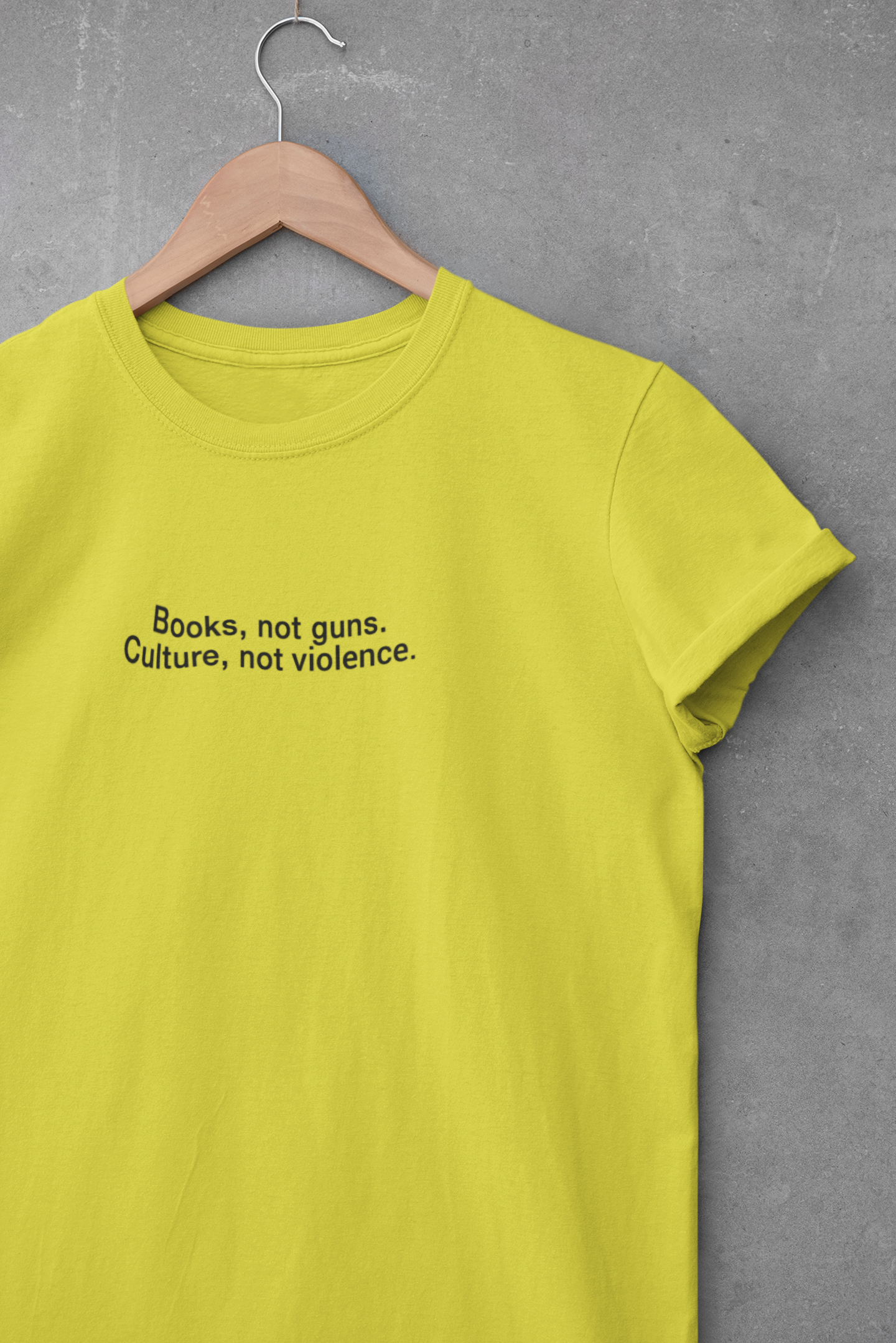 Books Not Guns Minimal Women Half Sleeves T-shirt- FunkyTeesClub