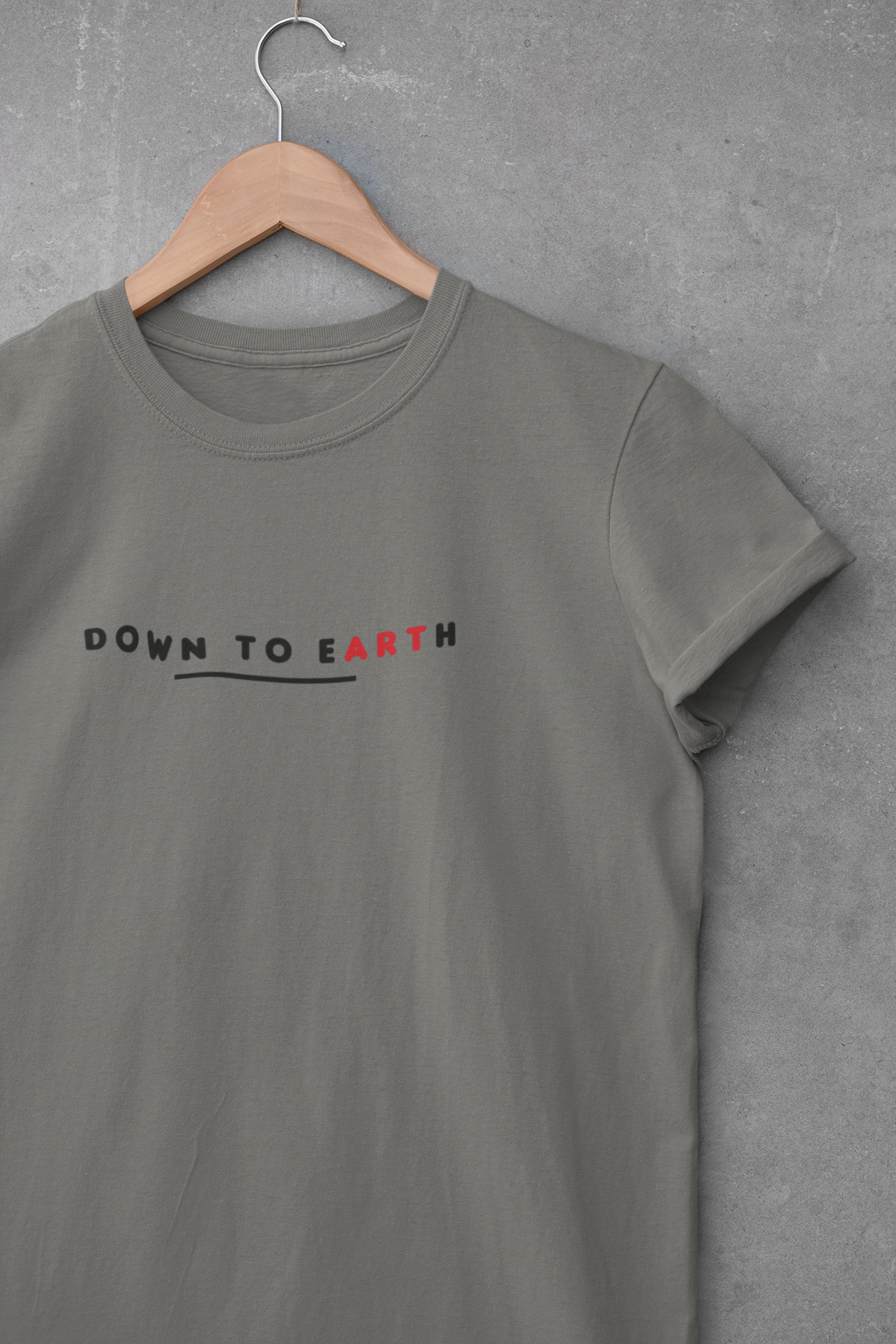 Down To Earth Quotes Mens Half Sleeves T-shirt- FunkyTeesClub
