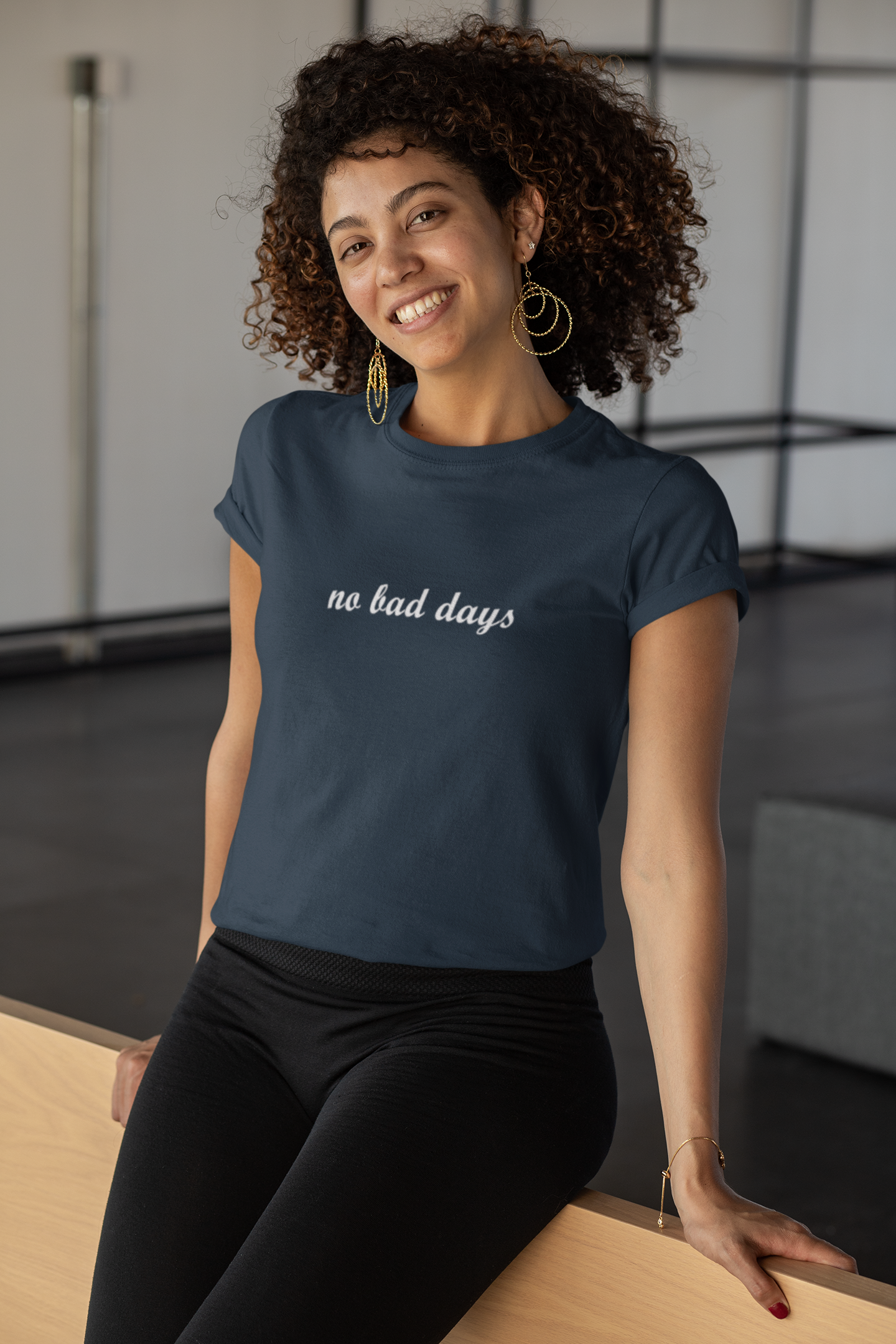 No Bad Days Minimal Women Half Sleeves T-shirt- FunkyTeesClub