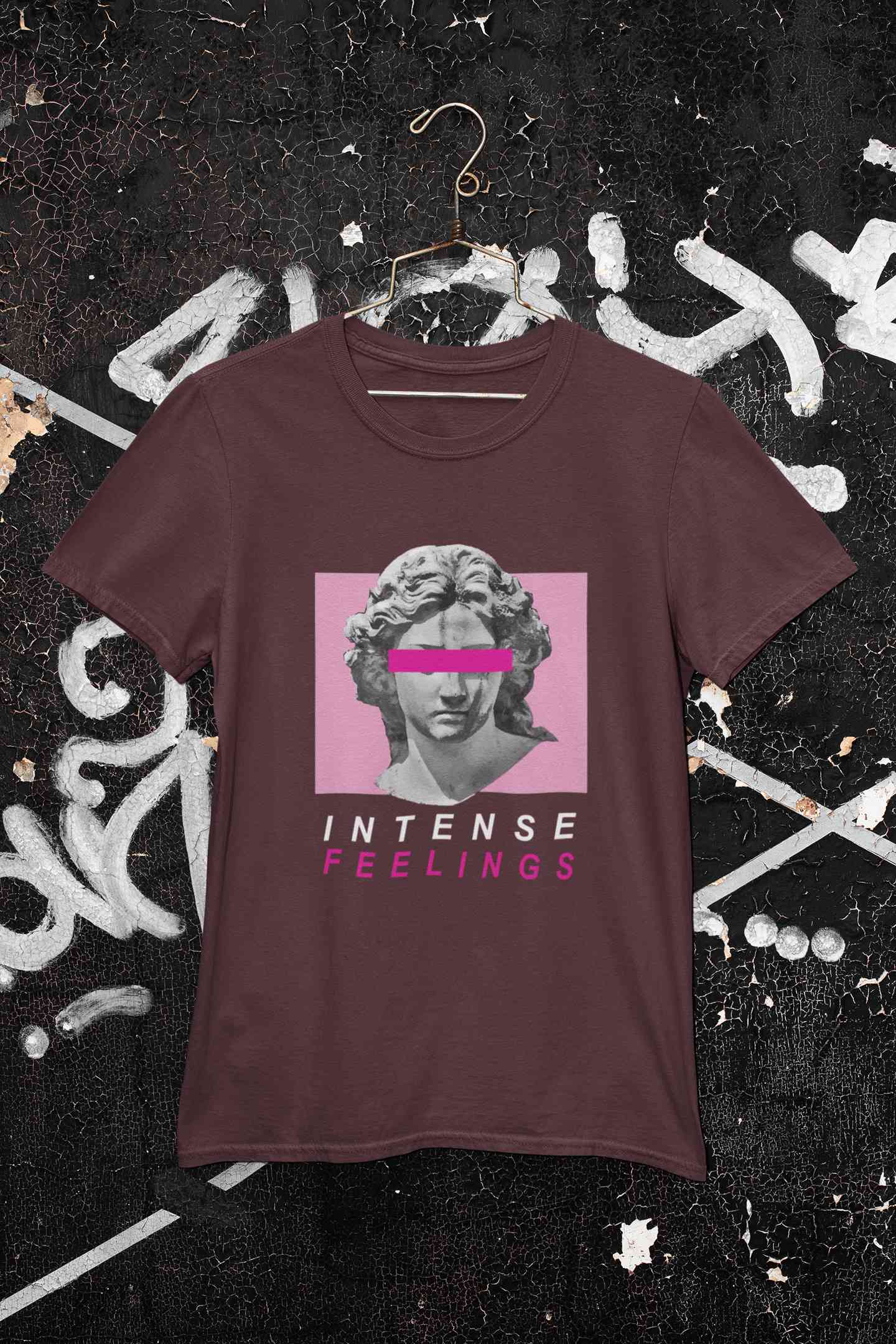 Intense Feelings Mens Half Sleeves T-shirt- FunkyTeesClub
