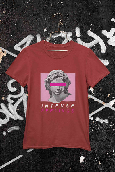 Intense Feelings Mens Half Sleeves T-shirt- FunkyTeesClub