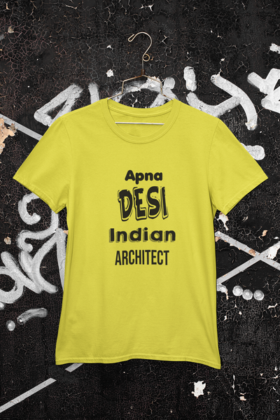 Apna Desi Indian Architect Profession Women Half Sleeves T-shirt- FunkyTeesClub