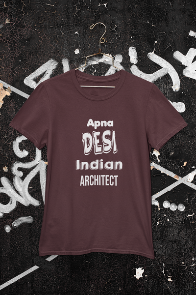 Apna Desi Indian Architect Profession Mens Half Sleeves T-shirt- FunkyTeesClub