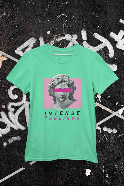 Intense Feelings Women Half Sleeves T-shirt- FunkyTeesClub