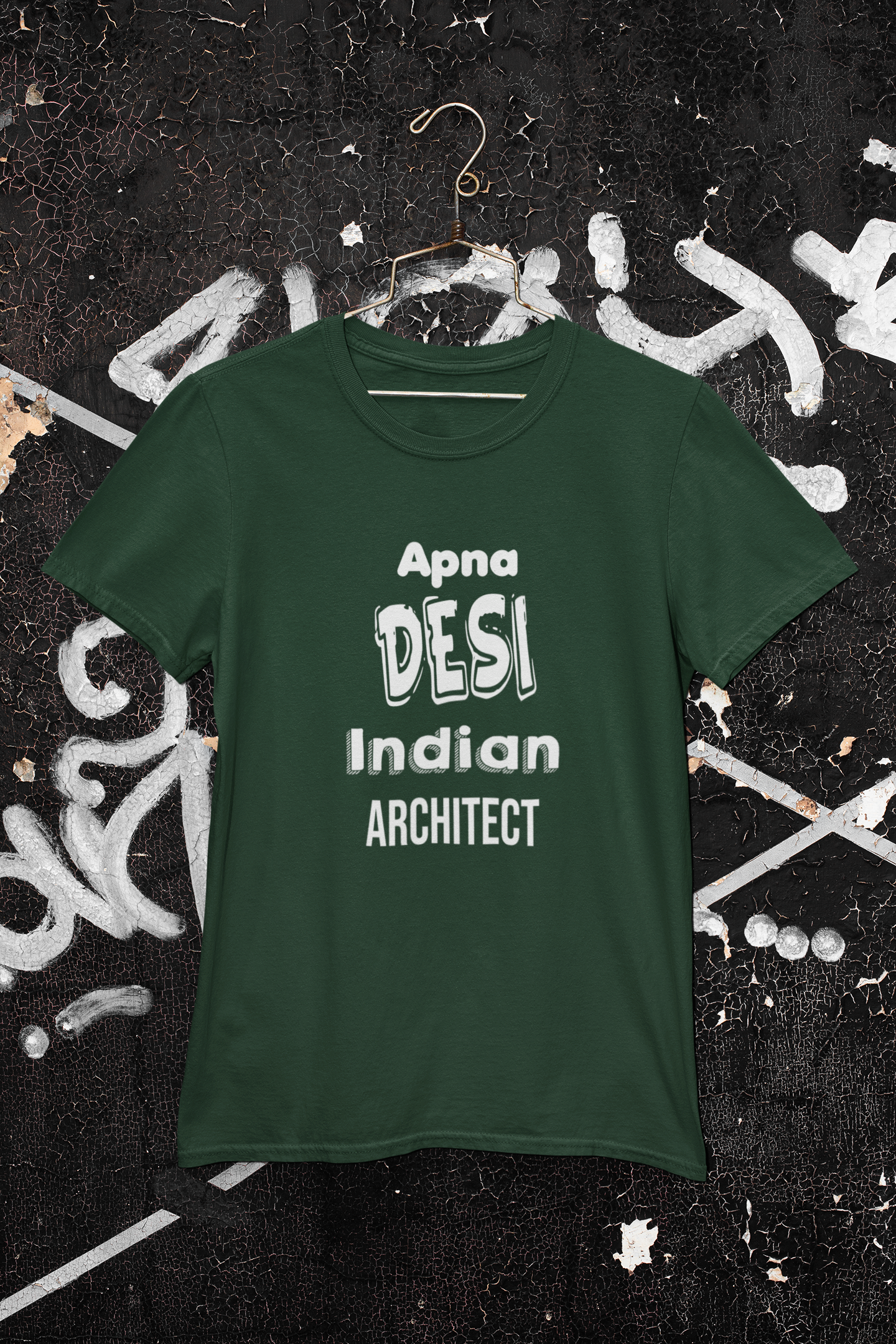 Apna Desi Indian Architect Profession Mens Half Sleeves T-shirt- FunkyTeesClub