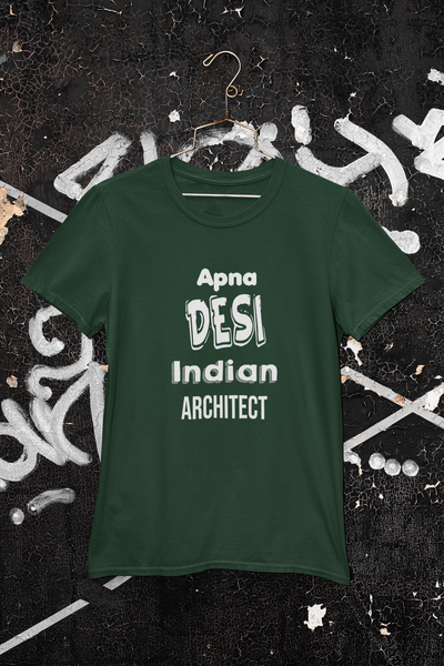 Apna Desi Indian Architect Profession Women Half Sleeves T-shirt- FunkyTeesClub