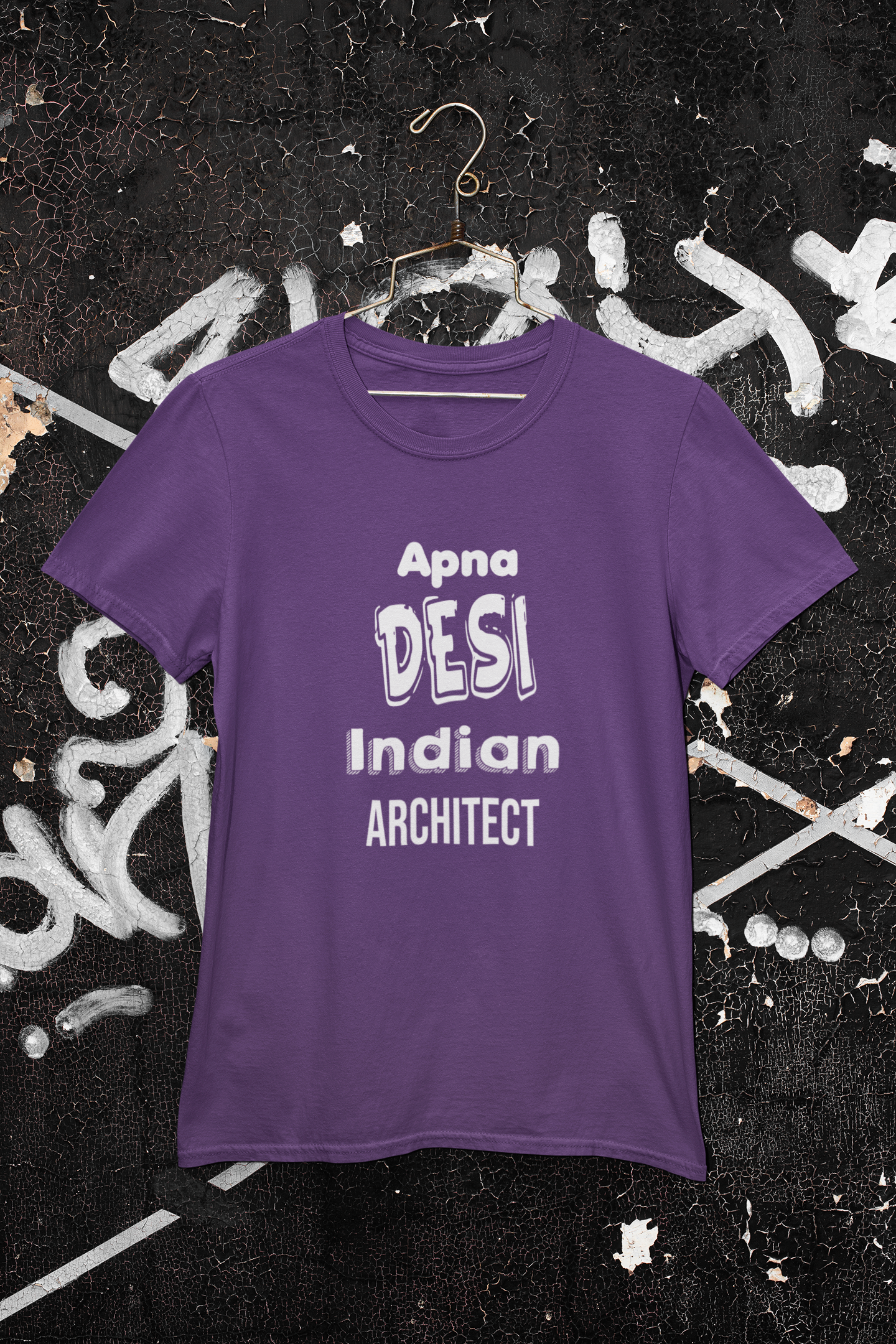 Apna Desi Indian Architect Profession Mens Half Sleeves T-shirt- FunkyTeesClub