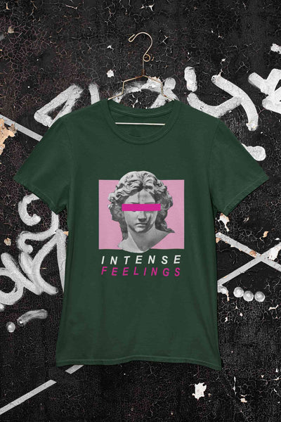 Intense Feelings Mens Half Sleeves T-shirt- FunkyTeesClub