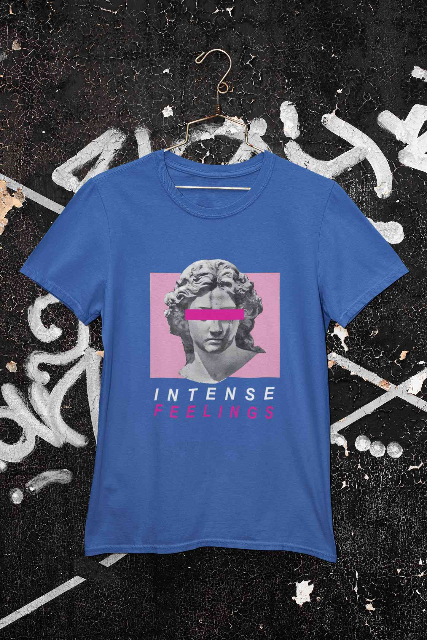 Intense Feelings Mens Half Sleeves T-shirt- FunkyTeesClub